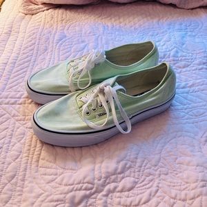 Green Lace Up Vans